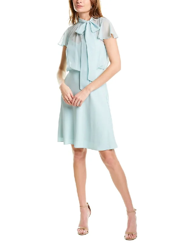 Adrianna Papell Chiffon & Crepe Cocktail Dress