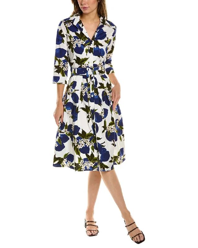 Samantha Sung Audrey 1 3/4-Sleeve Shirtdress