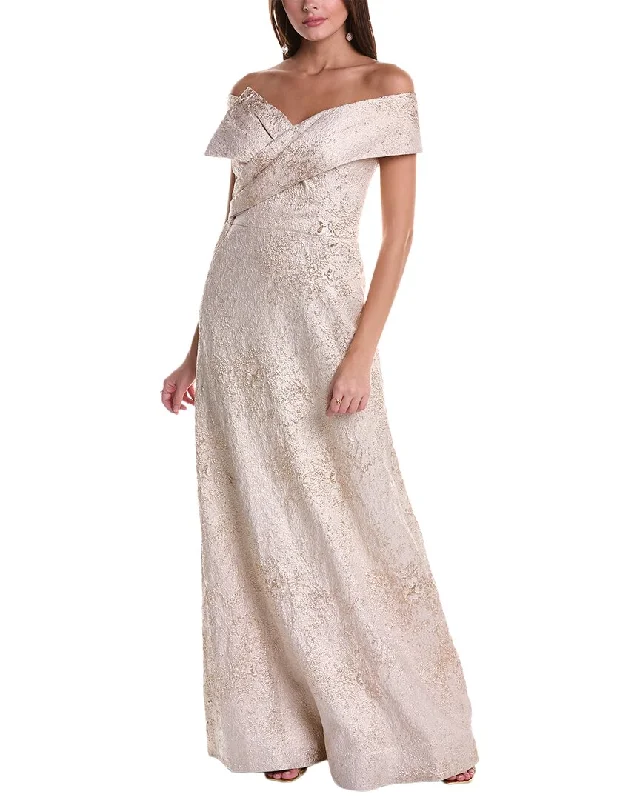 Teri Jon by Rickie Freeman Jacquard Gown