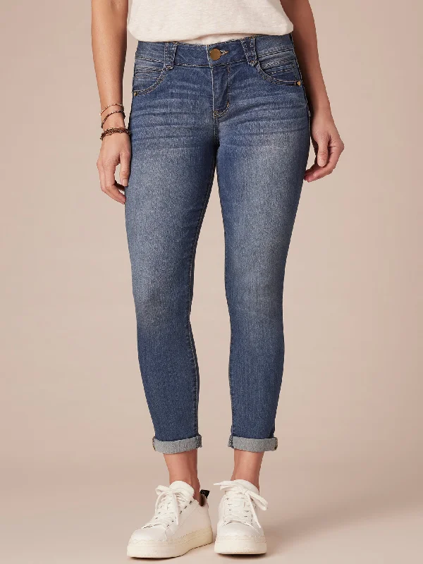 "Ab"solution® Blue Denim Petite Ankle Skimmer Jeans