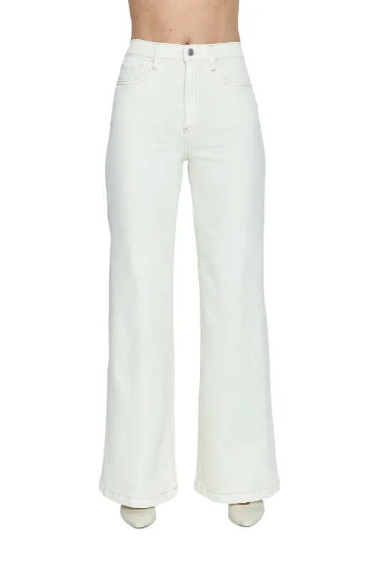 Lana Wide Leg Pant In Ecru