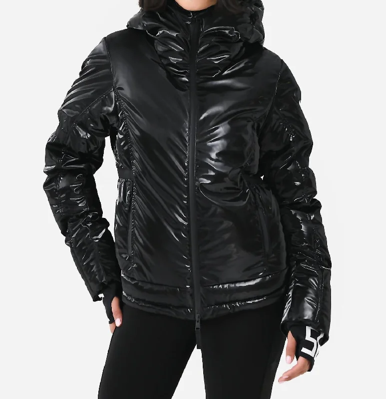 Joanna Glam Ski Jacket In Black