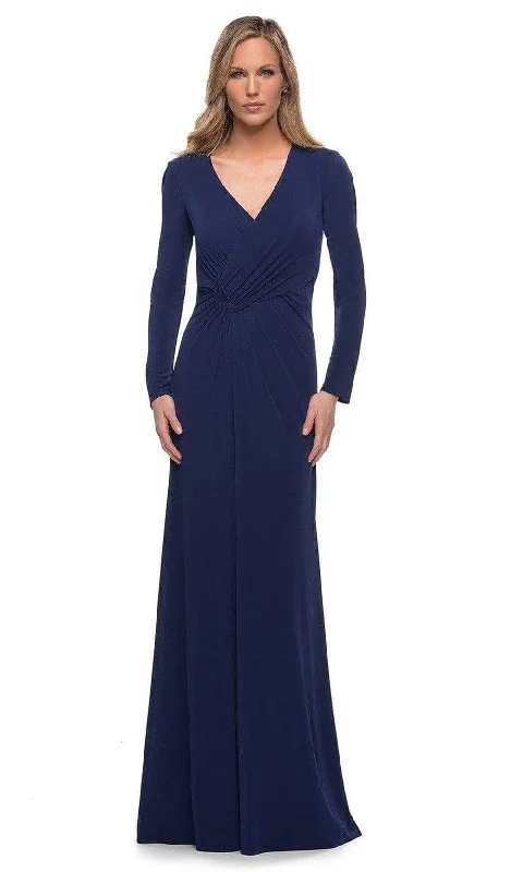 La Femme - 29535 V-Neck Mother of the Bride Sheath Dress