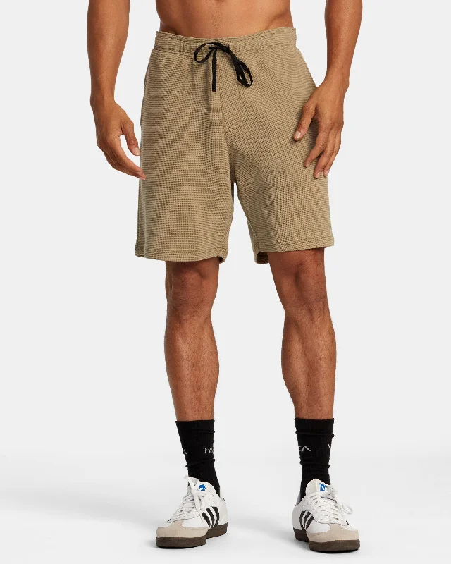 C-Able Waffle Knit Shorts - Dark Khaki