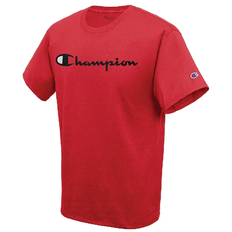 Champion Men's Classic Graphic Tee Red Size Small