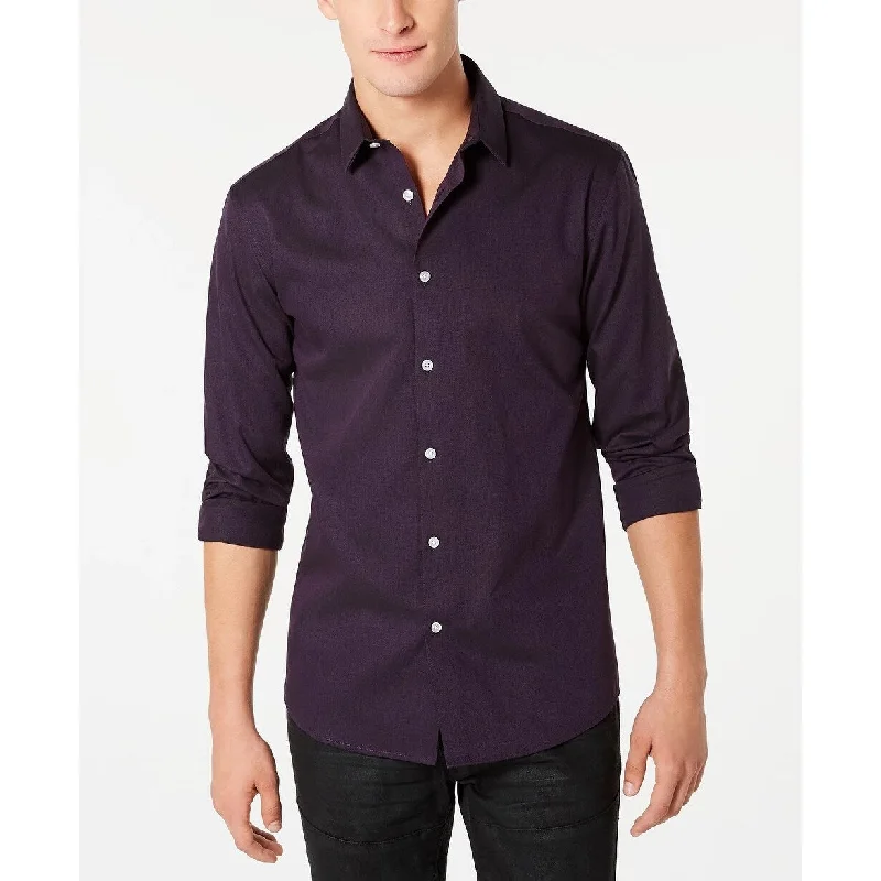 INC International Concepts Men's Kurt Non-Iron Shirt Purple Size S - Small