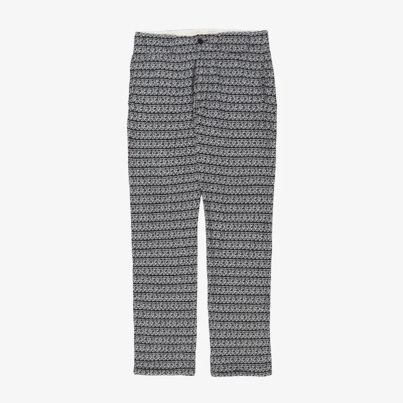 Patterned Drawstring Trousers