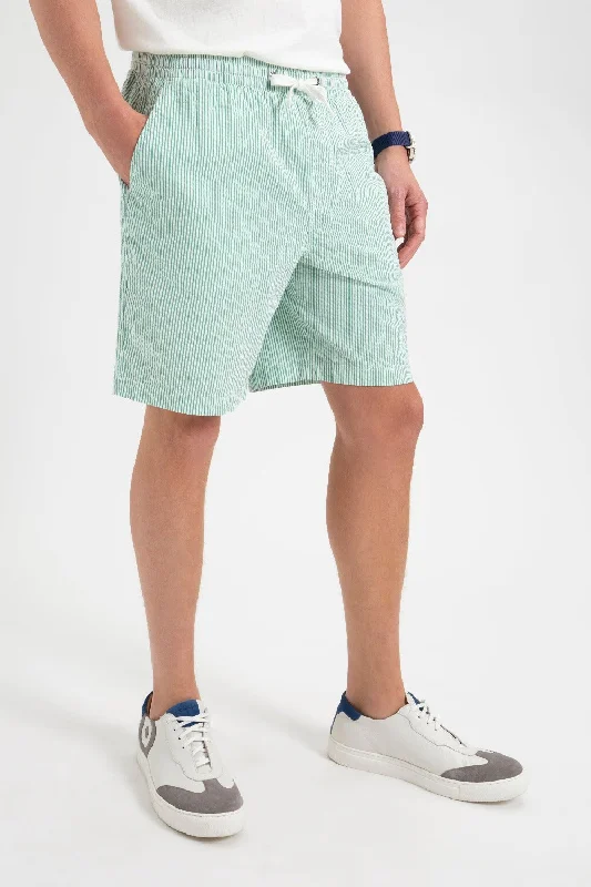 Seersucker Bengal Stripe Short - Green