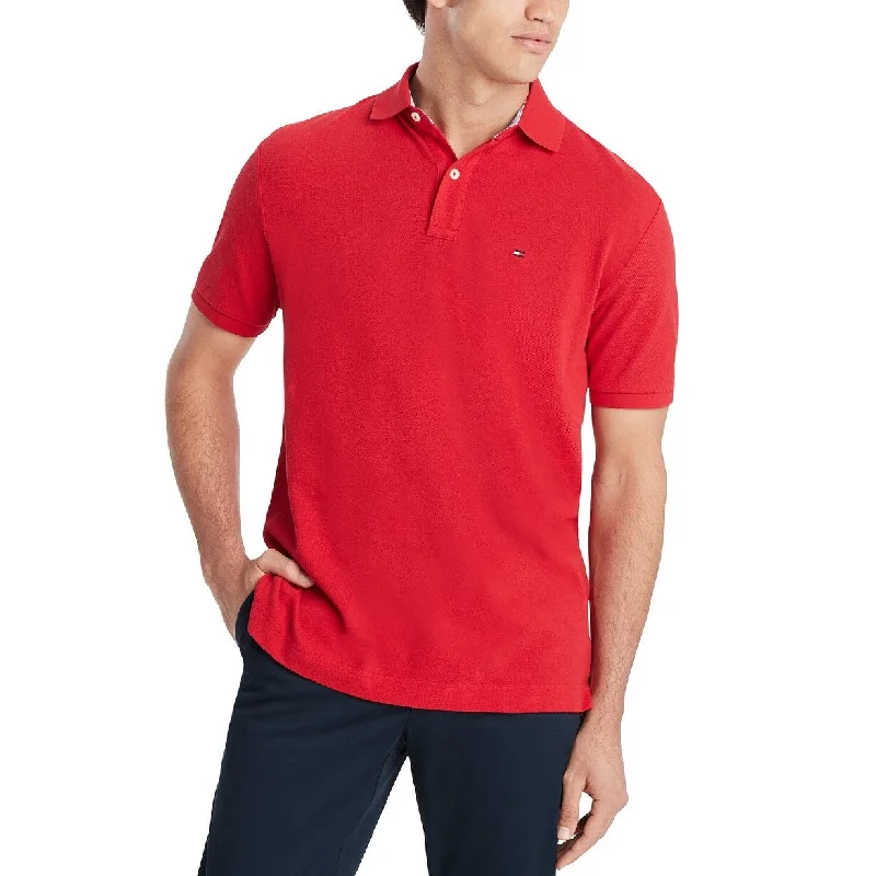 Tommy Hilfiger Men's Classic-Fit Ivy Polo Red Size Extra Large