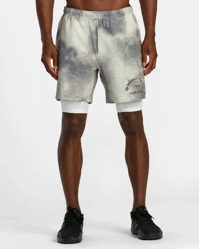 Yogger Train 2-In-1 17" Workout Shorts - Chalk Wash