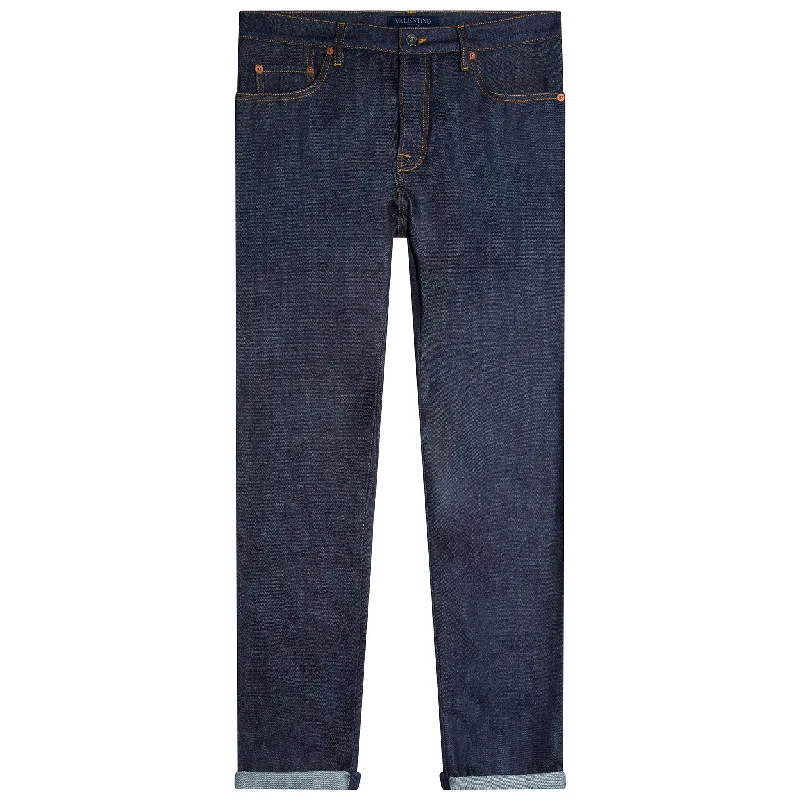 Valentino Regular Fit Selvedge Jeans Indigo