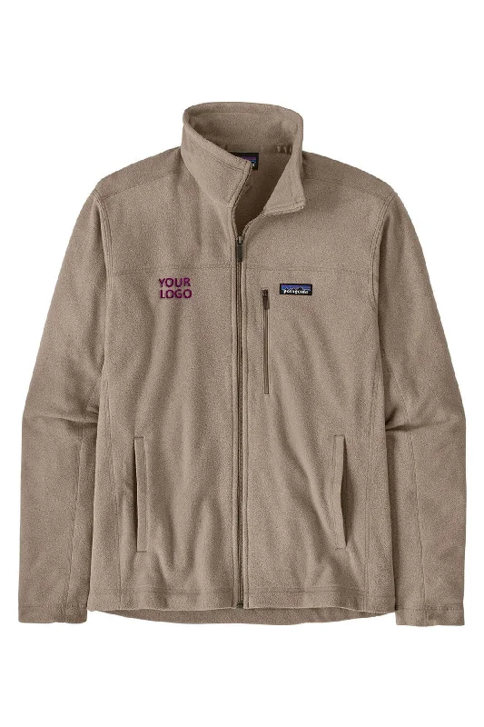 Patagonia Mens Micro D Fleece Custom Jackets, Seabird Grey