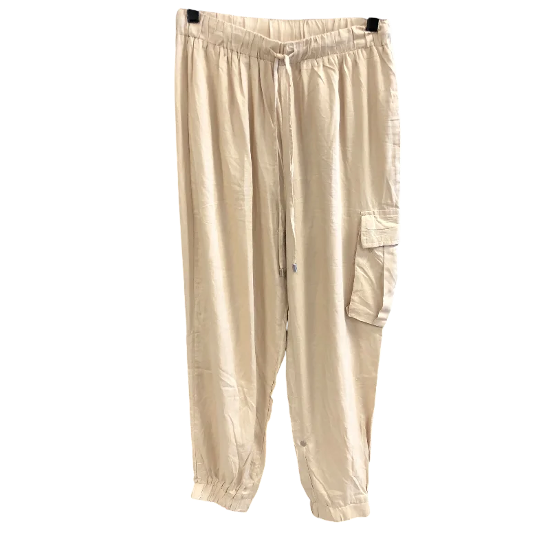 Pants Joggers By URBAN REBEL In Beige, Size: S