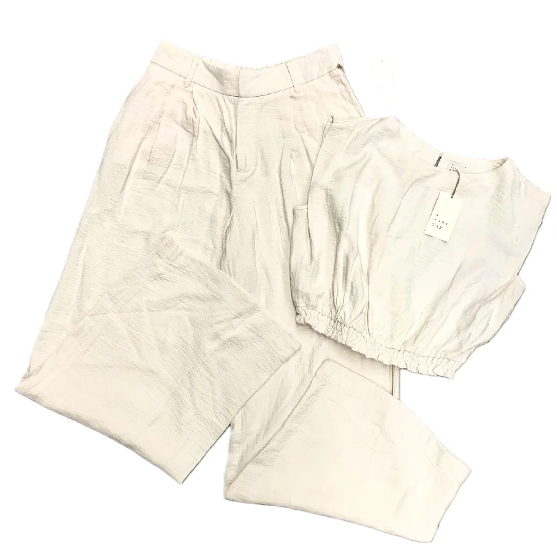 Pants Set 2pc By A New Day In Cream, Size: M