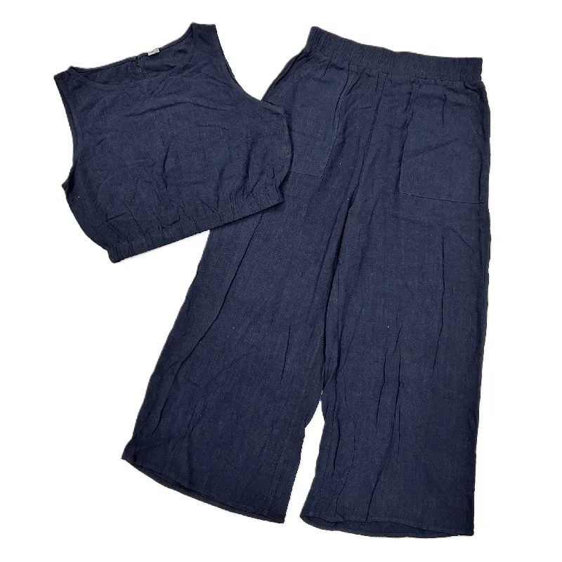 Pants Set 2pc By Anrabess r In Navy, Size: S