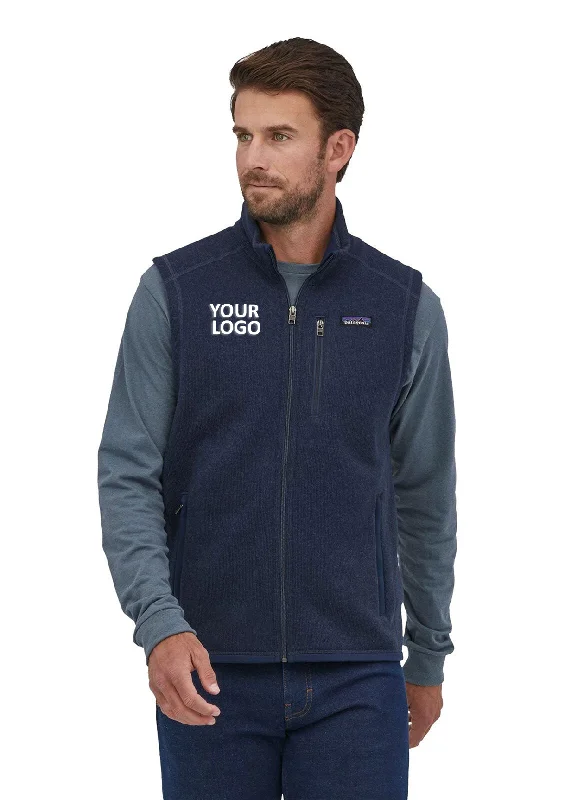 Patagonia Mens Better Sweater Fleece Customized Vests, New Navy