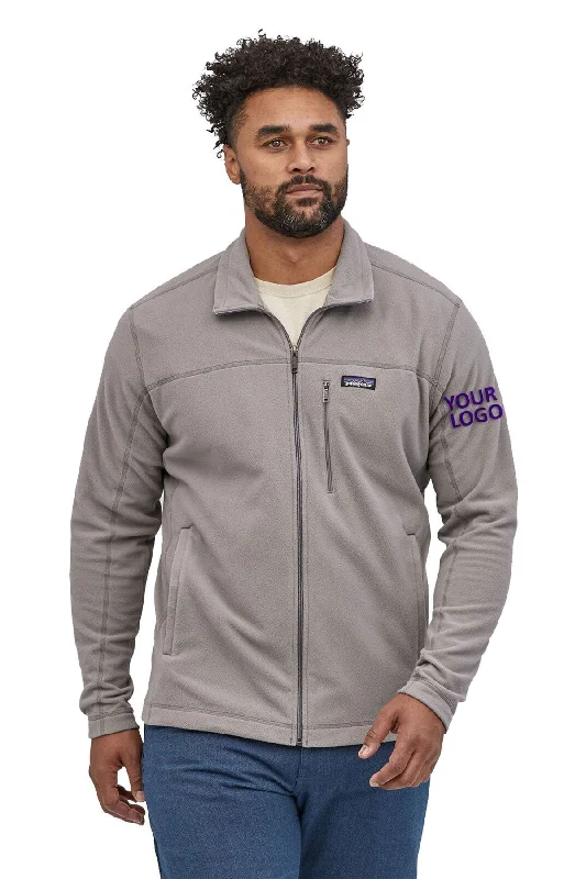 Patagonia Mens Micro D Custom Fleece Jackets, Feather Grey