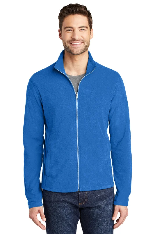 Port Authority Mens Microfleece Pill Resistant Full Zip Jacket - Light Royal Blue