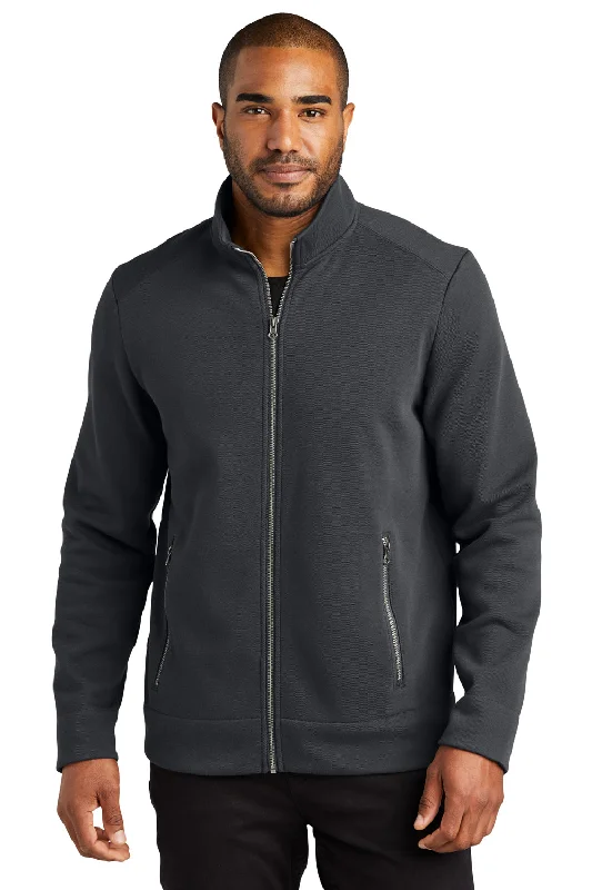 Port Authority Mens Network Fleece Full Zip Jacket - Charcoal Grey