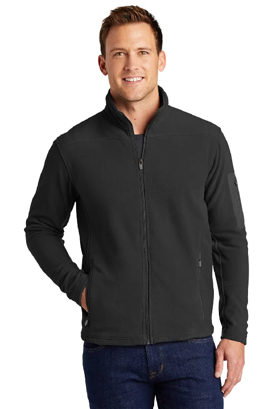 Port Authority Mens Summit Full Zip Fleece Jacket - Black