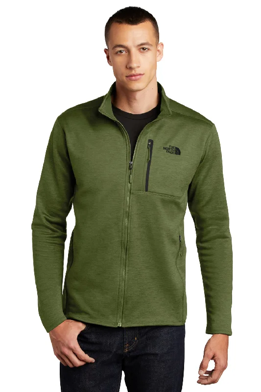 The North Face Mens Skyline Full Zip Fleece Jacket - Heather Clover Green