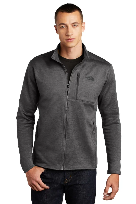 The North Face Mens Skyline Full Zip Fleece Jacket - Heather Dark Grey