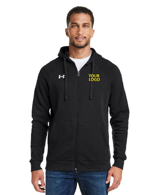 Under Armour Mens Rival Fleece Custom Full-Zips, Black