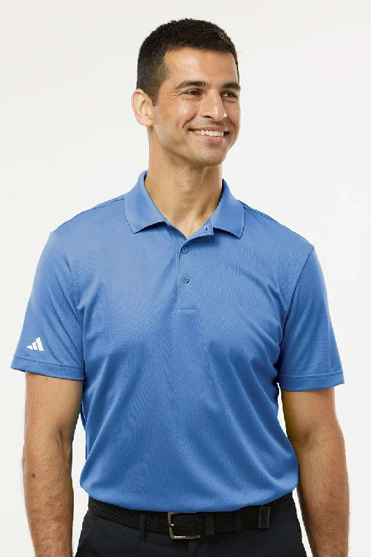 Adidas Mens UV Protection Short Sleeve Polo Shirt - Blue Fusion