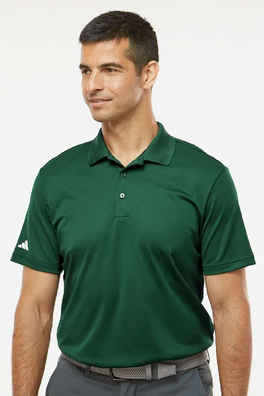 Adidas Mens UV Protection Short Sleeve Polo Shirt - Collegiate Green