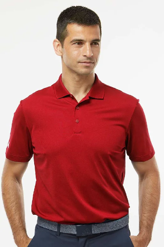 Adidas Mens UV Protection Short Sleeve Polo Shirt - Power Red