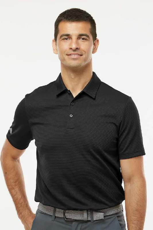 Adidas Mens Micro Pique Short Sleeve Polo Shirt - Black