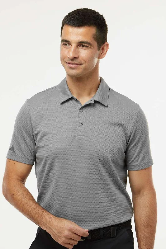 Adidas Mens Micro Pique Short Sleeve Polo Shirt - Grey