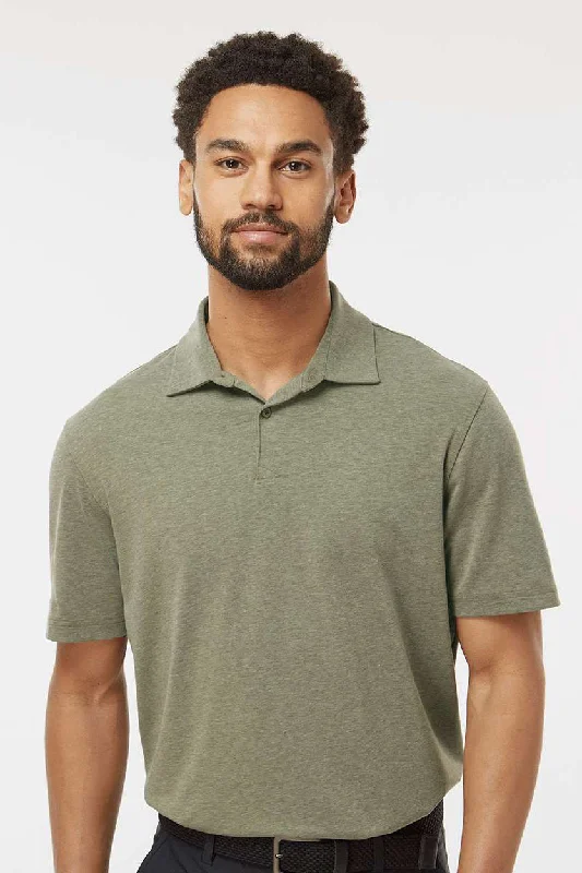 Adidas Mens Short Sleeve Polo Shirt - Olive Strata Melange