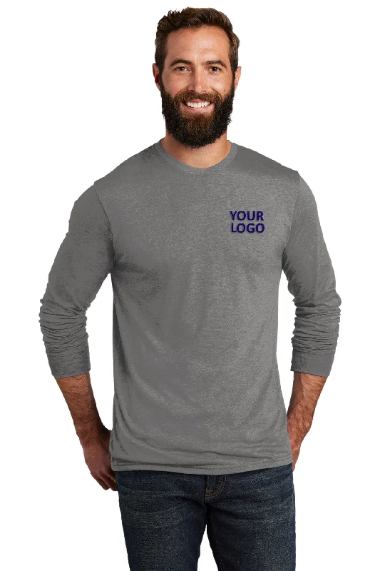 Allmade Unisex Tri-Blend Customized Long Sleeve Tee, Aluminum Grey