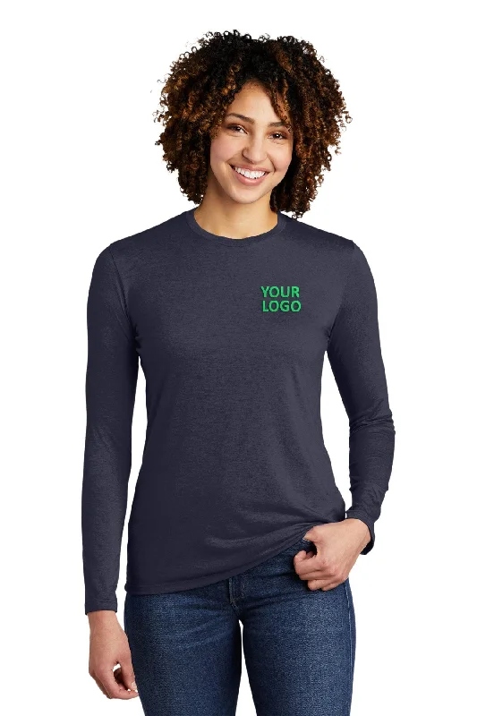 Allmade Women's Tri-Blend Branded Long Sleeve Tee, Rebel Blue