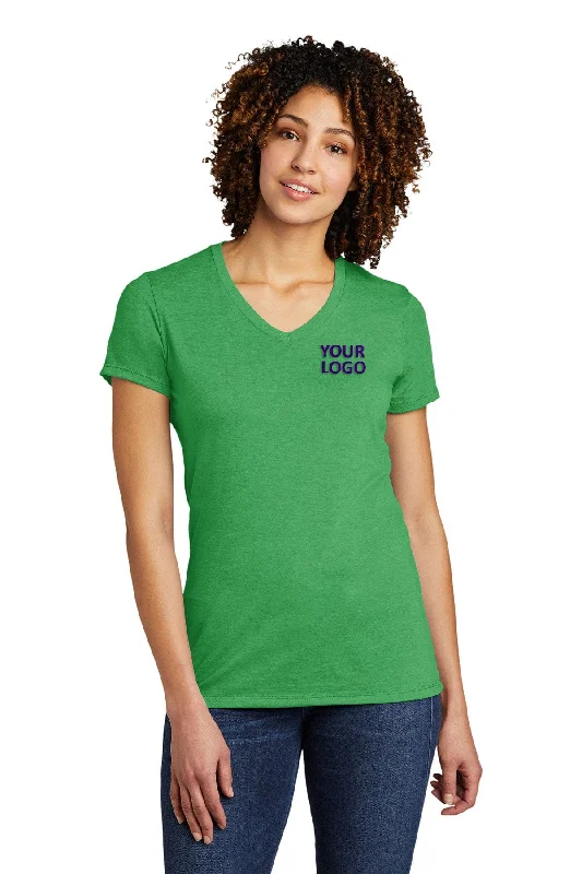 Allmade Women's Tri-Blend Branded V-Neck Tee, Enviro Green