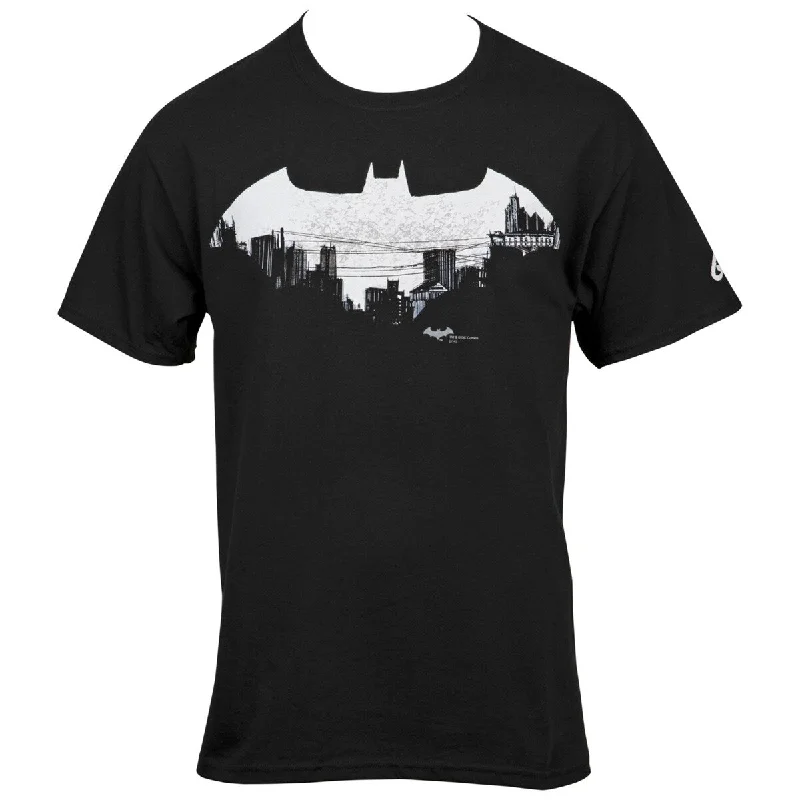 Batman Gotham Cityscape In Symbol TShirt