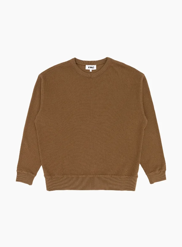 Brushed Waffle Zephyr Sweatshirt Olive