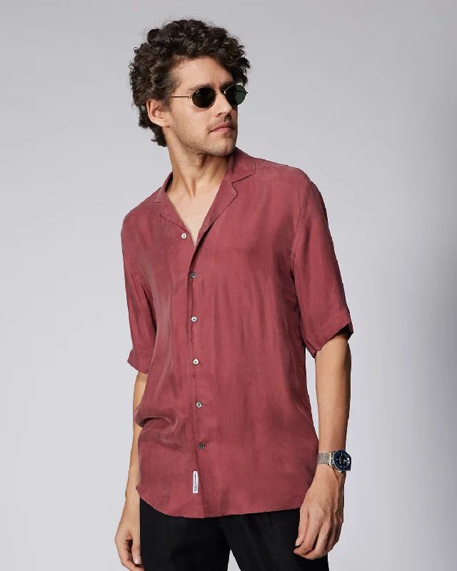 Cupro Twill Shirt - Deep Pink