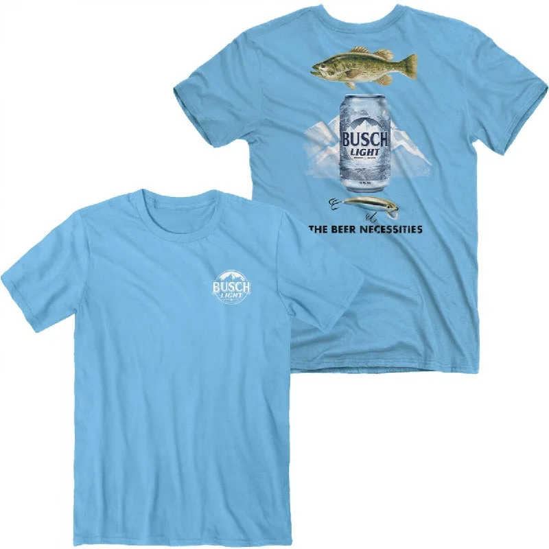 Busch Light Fishing The Beer Necessities Front And Back Print TShirt