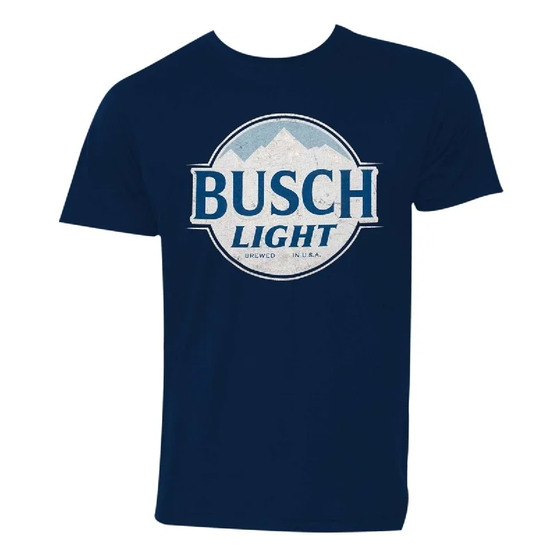 Busch Light Logo Mens Navy Blue TShirt