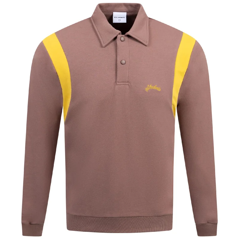 Callum LS Polo Shirt Brown - AW24