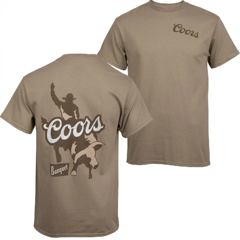 Coors Banquet Rodeo Bull Rider Front And Back Print TShirt