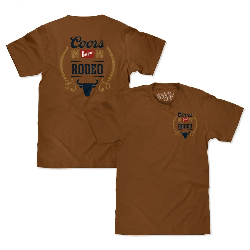 Coors Banquet Rodeo Ornate Logo Front And Back Print TShirt