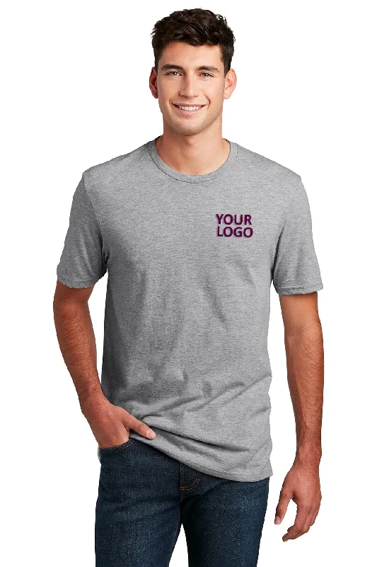 District Made Mens Perfect Blend Tee's, Light Heather Grey