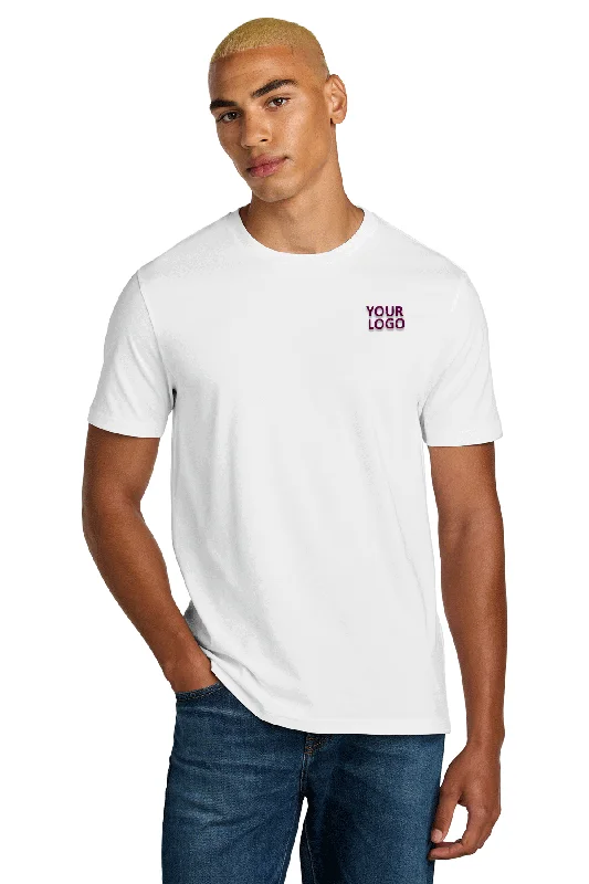 District Perfect Weight Icon Custom Tees, Bright White