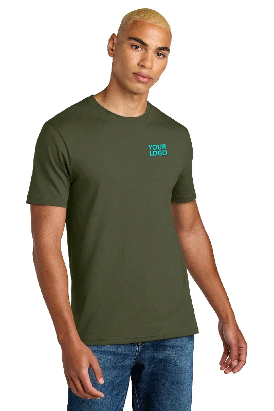 District Perfect Weight Icon Custom Tees, Military Green