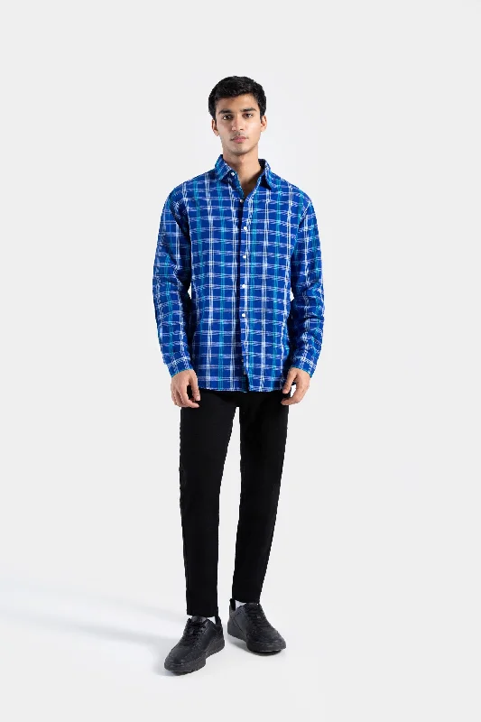 Cotton Blend Checkered Shirt