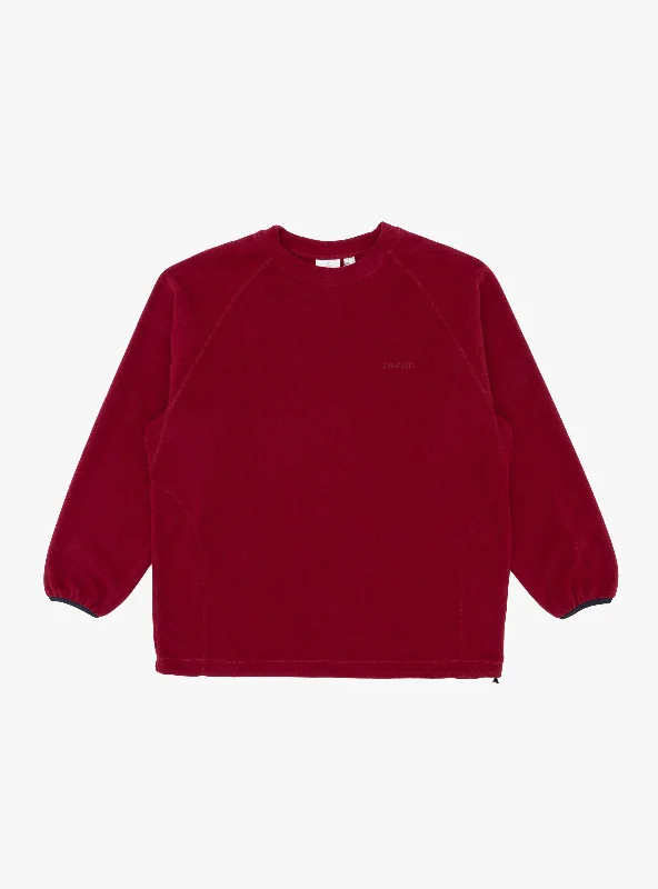 Fleece Raglan Crew Deep Maroon