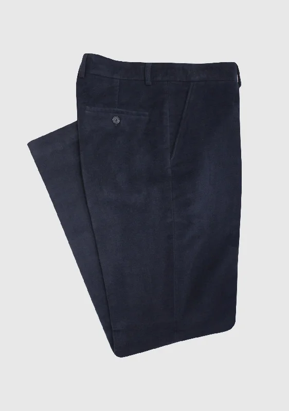 Frank Cotton Moleskin Trousers - Navy